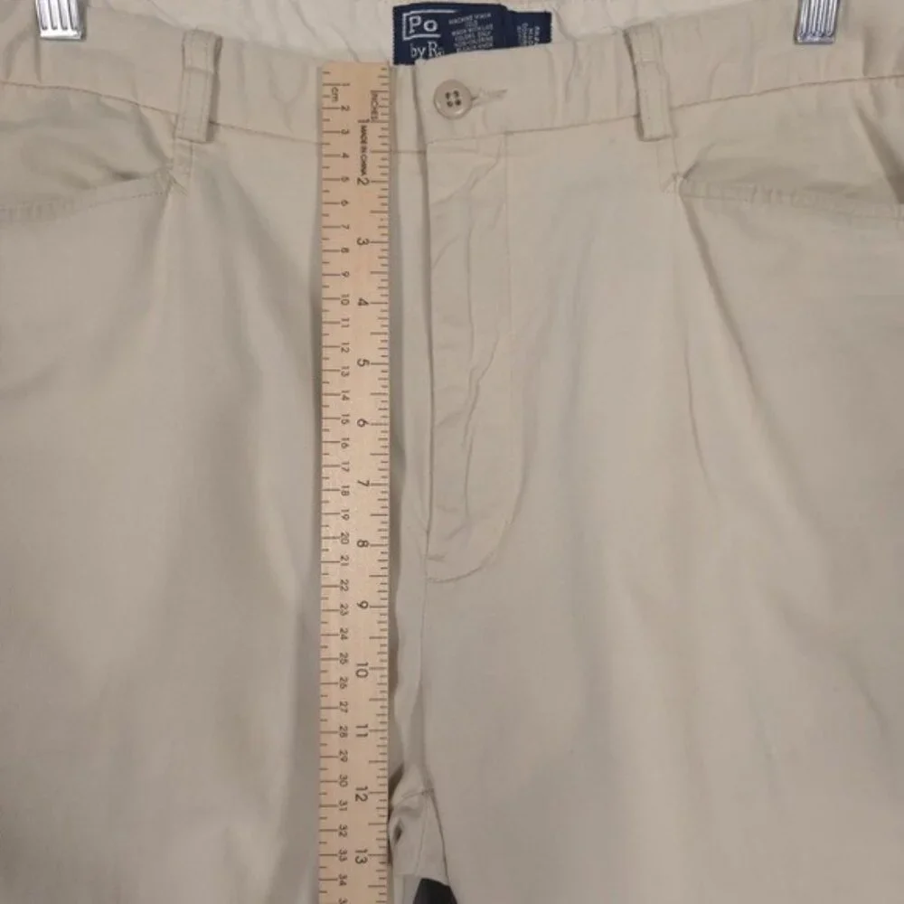 POLO RALPH LAUREN Men’s Pants Slacks 38/32‎ Front Pockets Straight Casual Chino